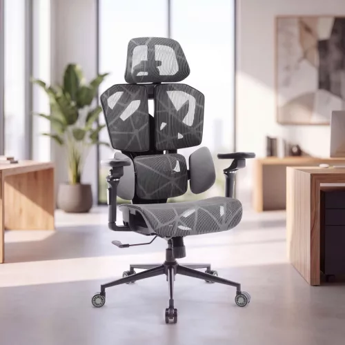 TitanMesh Pro Irodai forgószék oldalpárnával - szürke - 119 x 72 x 73 cm