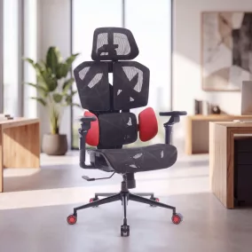   TitanMesh Pro Irodai forgószék oldalpárnával - piros - 119 x 72 x 73 cm