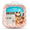 Air fryer sütőpapír - olaj nélküli sütőhöz - kockás, négyzet - 23 cm - 50 db / csomag