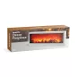   Kandalló LED-es lánghatással - fehér - elemes / USB-s - 60 x 10 x 20 cm