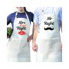 Konyhai kötény - "Mr. Right" felirattal - 80 x 70 cm - 200 gsm