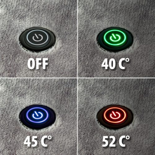 Fűthető USB -s takaró -  150 x 80 cm - 40 - 52°C - szürke