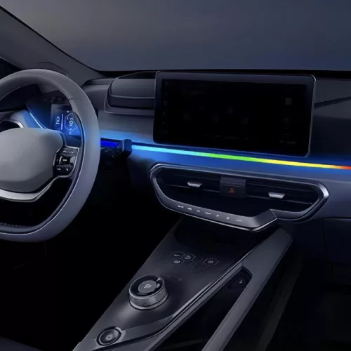 Okos autós LED világítás belső térbe - 110cm + 35 cm, applikáció+távirányító