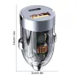   120 W autós töltő szett, kétportos autós töltőadapter + töltőkábel