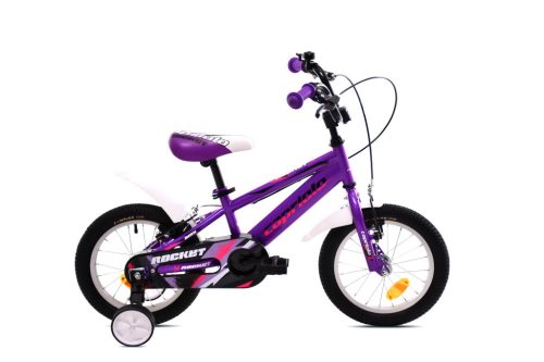 Capriolo Rocket 14" hátra tekerhető gyerek kerékpár Lila