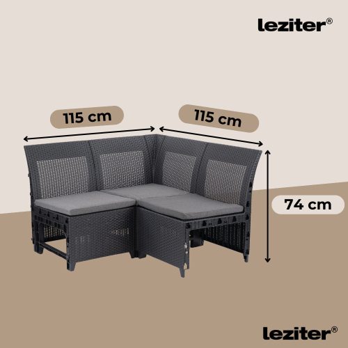 Claire XI 7 személyes sarokgarnitúra orlando asztallal