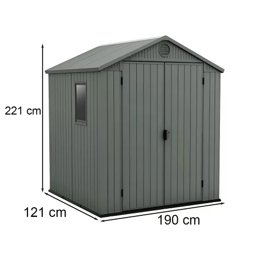 Darwin 6x6 műanyag kerti ház zöld