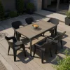 Ravello 6+1 kerti bútor garnitúra szett kőris-fekete