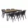 Flora Large 6+1 kerti bútor garnitúra szett kőris-grafit