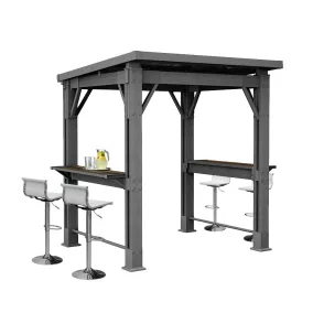 Kerti grill pavilon, pulttal, tetővel