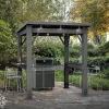 Kerti grill pavilon, pulttal, tetővel