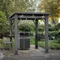 Kerti grill pavilon, pulttal, tetővel