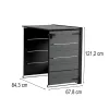 Hide away kültéri szemetes tároló - kiegészító elem 240 L