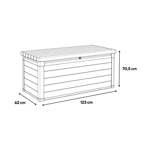 Decocoat műanyag kerti lád 380 l