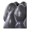 Váza, kerámia, fekete, 14x15x19 cm