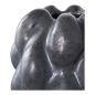 Váza, kerámia, fekete, 14x15x19 cm