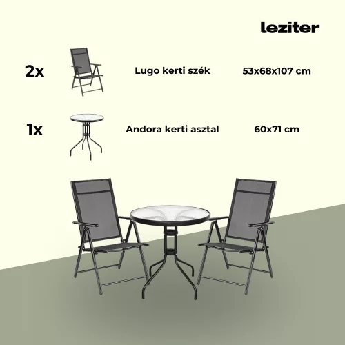 Arvin Balcony kerti bútor garnitúra szett