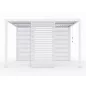 LUXE Lamellás oldalpanel (R) 123x218cm 4 m-ig fehér