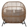 HOLAND rattan dupla kosárfotel bézs