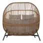 HOLAND rattan dupla kosárfotel bézs