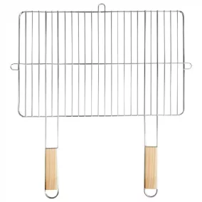 Szögletes grillrács fa fogantyúval 57x51 cm