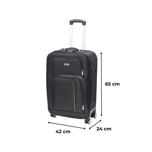 TraveLux light közepes bőrönd puha 68x45x25 cm