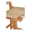 Derby bárszék, teak fa/polyrattan, natúr