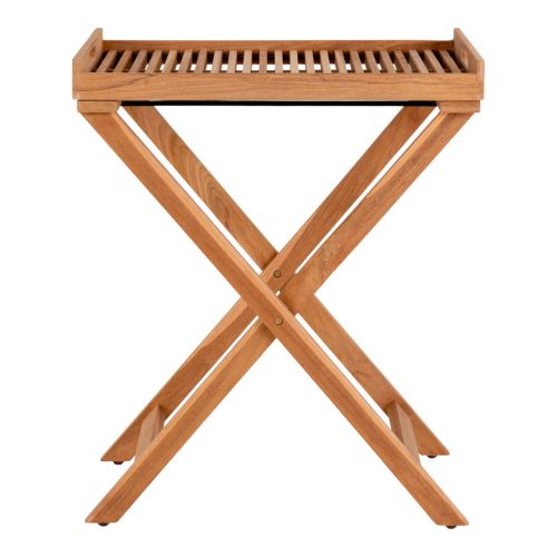 Rendo tálcás kisasztal, teak fa, natúr, 60x40x70 cm