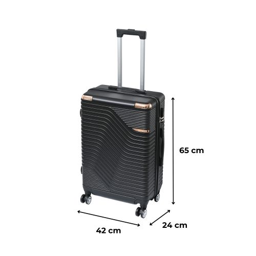 TraveLux Urban közepes bőrönd keményfedeles 68x45x25 cm