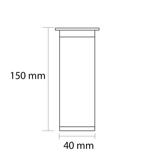 Uni bútorláb 150 mm fekete