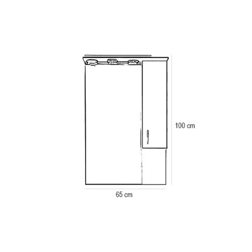 Bianca Plus 65 felsőszekrény, aida dió színben, jobbos nyitásirány