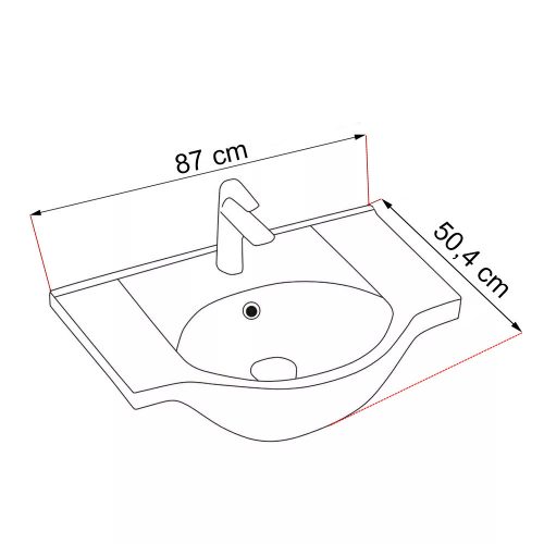 Bianca Plus 85 alsó szekrény mosdóval