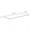 Konyhai munkalap 110 x 60 x 2,8 cm Beton