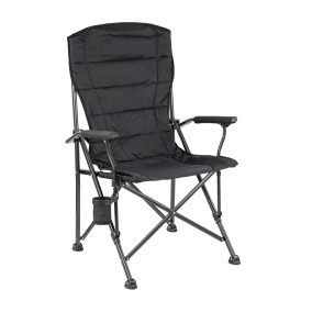 Leziter XL karfás horgász szék pohártartóval fekete