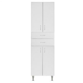   Bianca Plus 60 magas szekrény 4 ajtóval, 2 fiókkal, magasfényű fehér színben