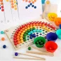Szivárványos golyó mozaik kirakó Montessori fajáték