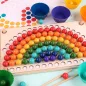 Szivárványos golyó mozaik kirakó Montessori fajáték