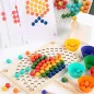 Szivárványos golyó mozaik kirakó Montessori fajáték