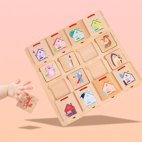 Hol bújt el, nyitogatós logikai fajáték