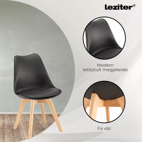 Silla étkezőszék 2 db fekete színben