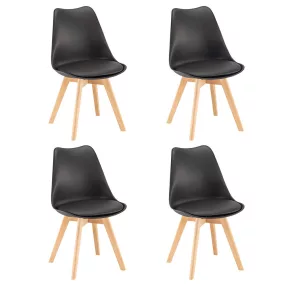 Silla étkezőszék 4 db fekete színben