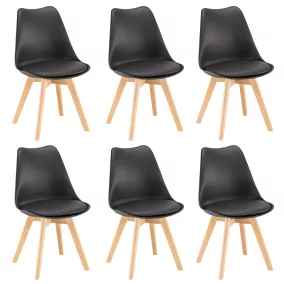 Silla étkezőszék 6 db fekete színben