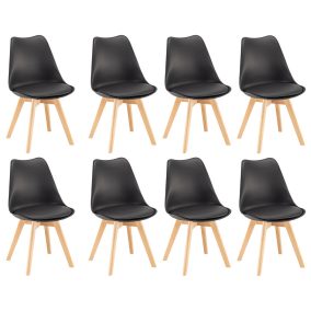 Silla étkezőszék 8 db fekete színben