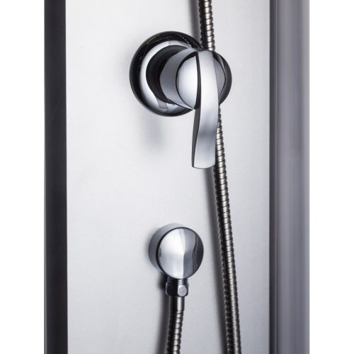 Evora Black 90 hátfalas zuhanykabin zuhanytálcával