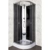 Evora Black 90 hátfalas zuhanykabin zuhanytálcával