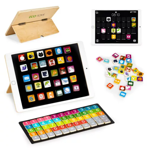 Mágneses fa tablet számokkal