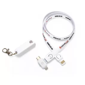 Homelux nyakpánt 3 az 1-ben USB töltőkábel 90 cm