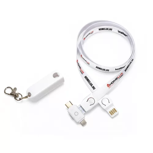 Homelux nyakpánt 3 az 1-ben USB töltőkábel 90 cm