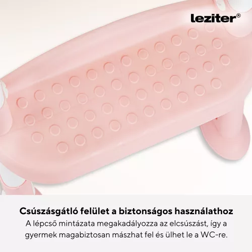 Lépcsős WC szűkítő rózsaszín