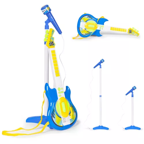 Elektromos gitár mikrofon állvány gyerekeknek mp3 kék